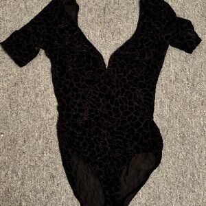 Black bodysuit (with light leopard print)